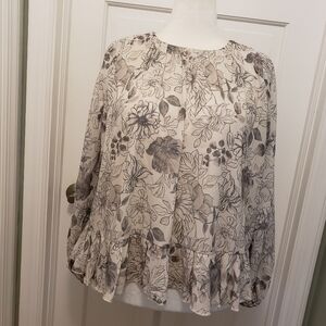 Abercrombie & Fitch FLORAL PRINT Blouse Size Large, Business Casual